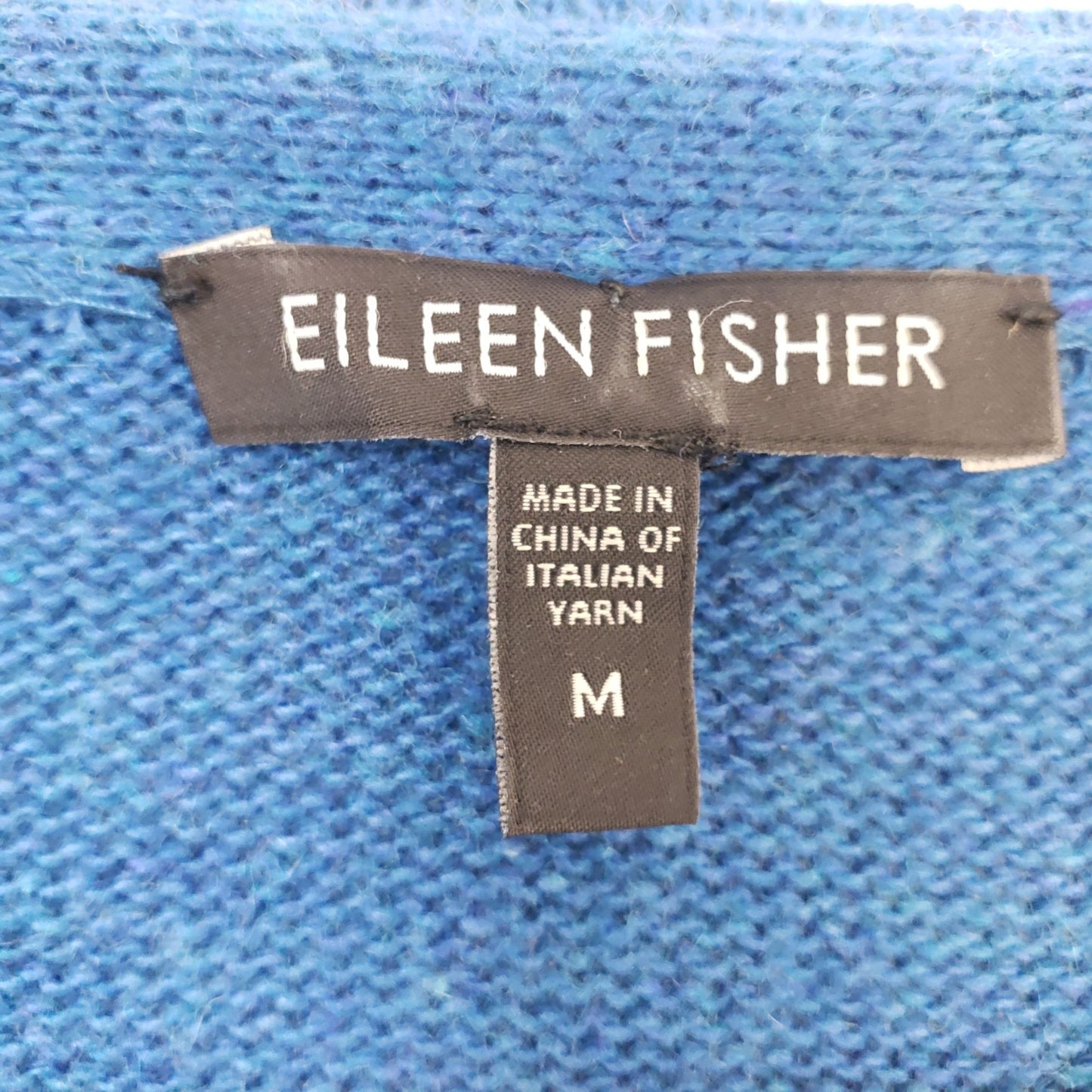 Eileen Fisher Wool & Cashmere Blend Longline Cardigan Sweater Size Medium