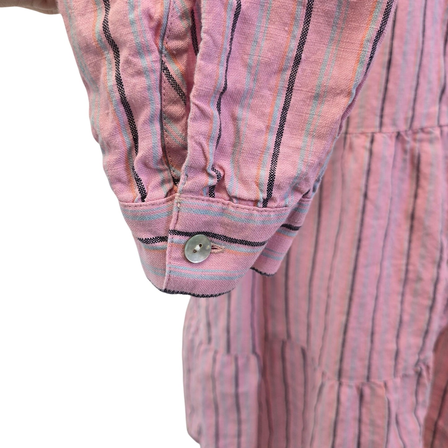 J. Jill Love Linen 100% Linen Tiered Shirt Dress Size XS Petite