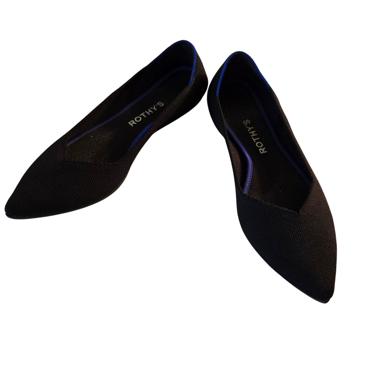 Rothy's The Point Black Pointed Toe Flats Size 8