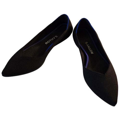 Rothy's The Point Black Pointed Toe Flats Size 8