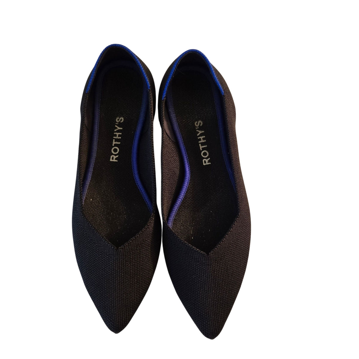 Rothy's The Point Black Pointed Toe Flats Size 8