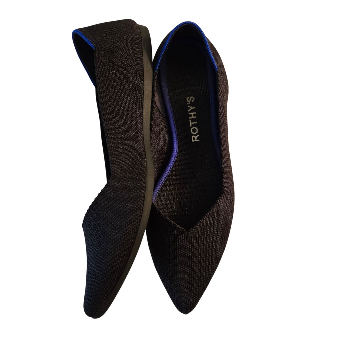 Rothy's The Point Black Pointed Toe Flats Size 8