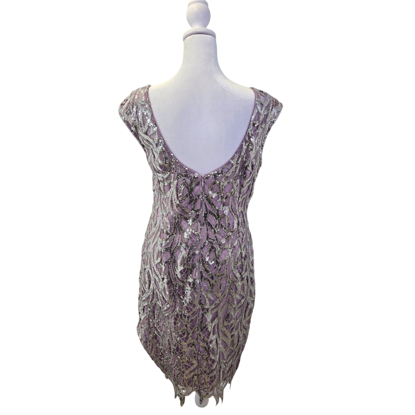 Adrianna Papell Sequin Embellished Sleeveless Special Occasion Dress Size 6