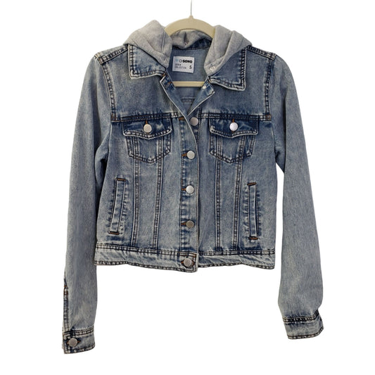 Ci Sono Denim Jacket with Removable Hood Size Small