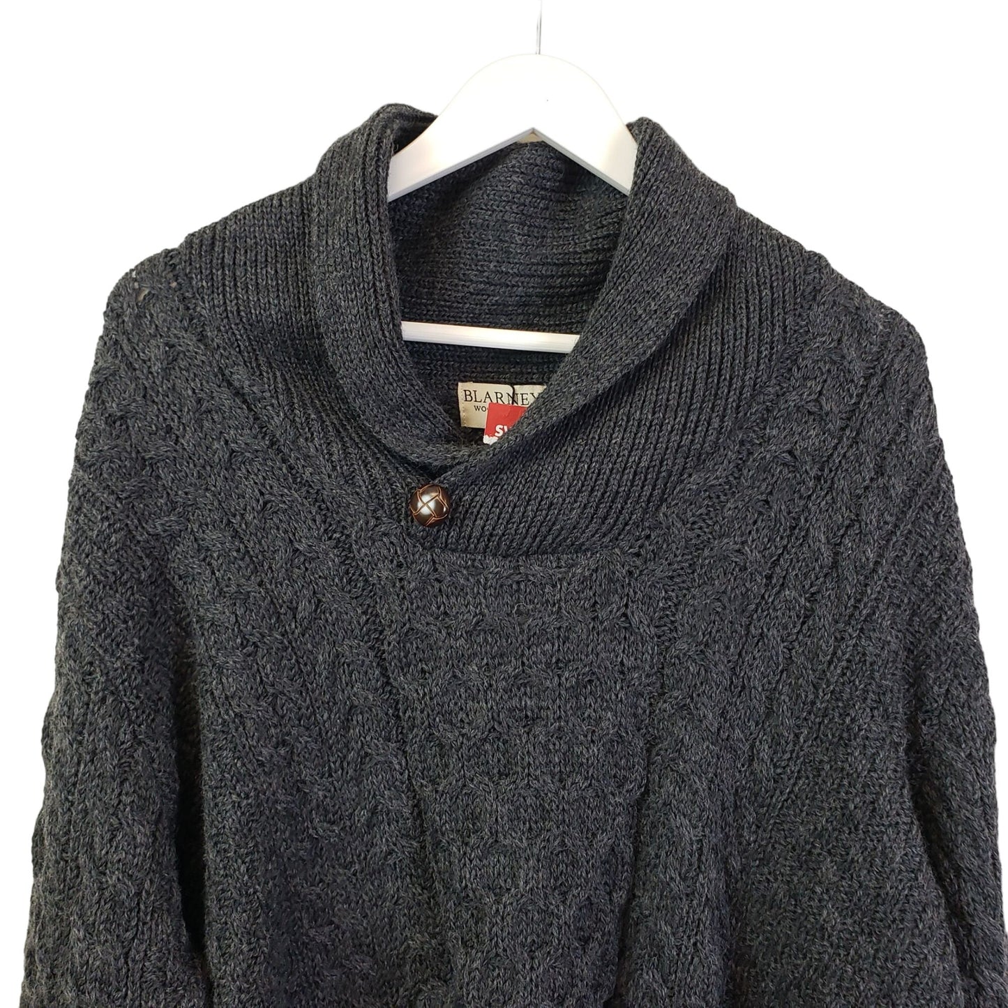 NWT Blarney Woollen Mills Wool Cable Knit Sweater Size S/M