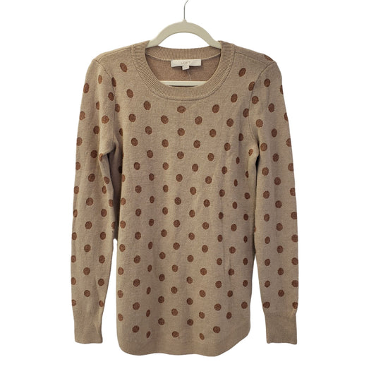 NWT Loft Wool Blend Polka Dot Crewneck Sweater Size XS