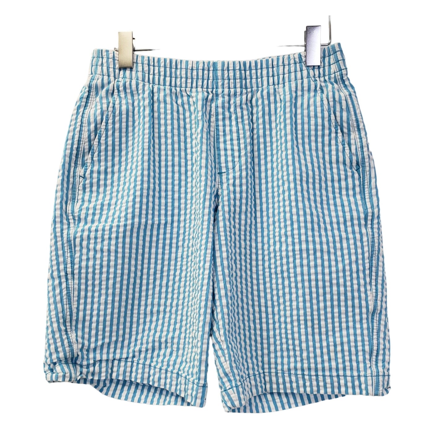 Lands' End Striped Seersucker Mid-Rise Shorts Size 4