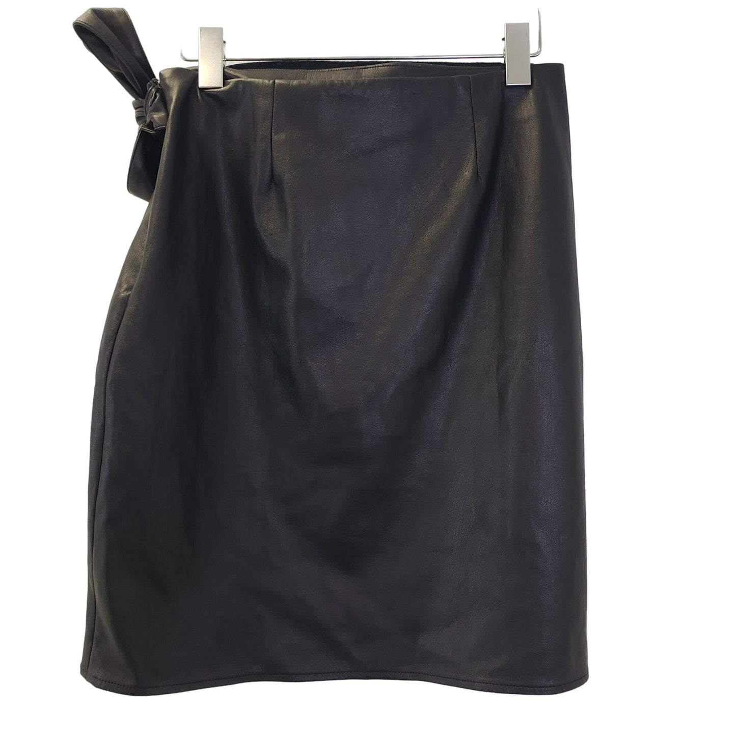 Ann Taylor Factory Vegan Leather Wrap Mini Skirt Size 2