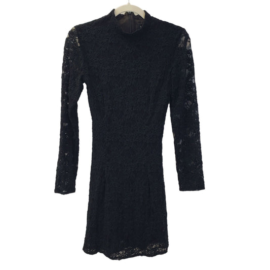 Bardot Lace Overlay Long Sleeve Fit & Flare Dress Size XS