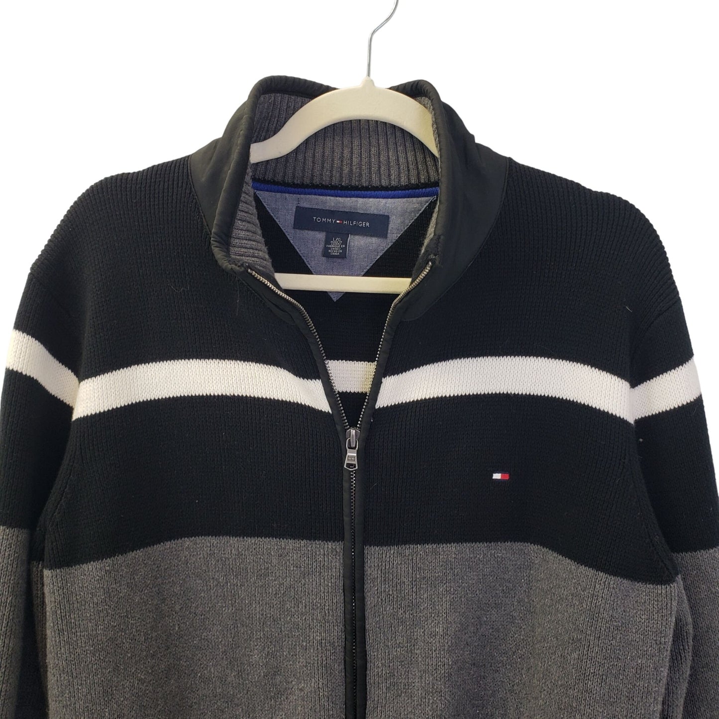 Tommy Hilfiger Full Zip Sweater Shacket Size Large