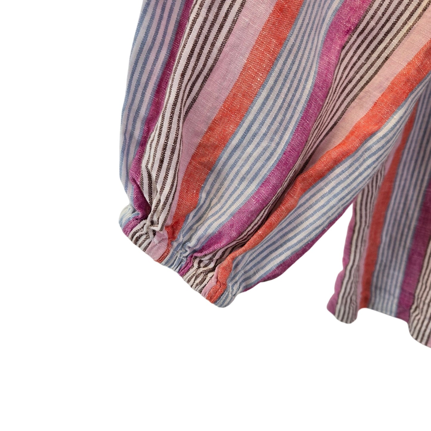 Boden 100% Linen Striped Button Down Shirt Size 14