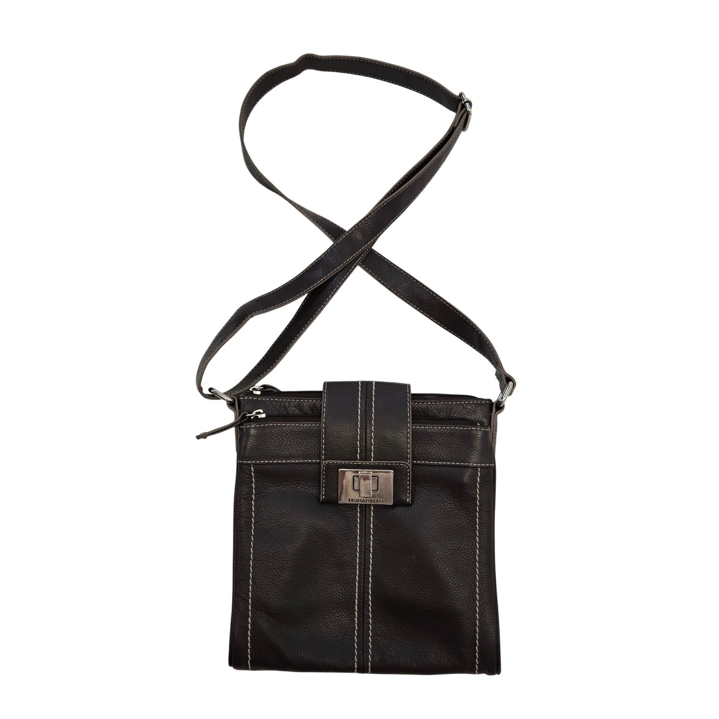 Tignanello Pebble Leather Covertible Crossbody Bag