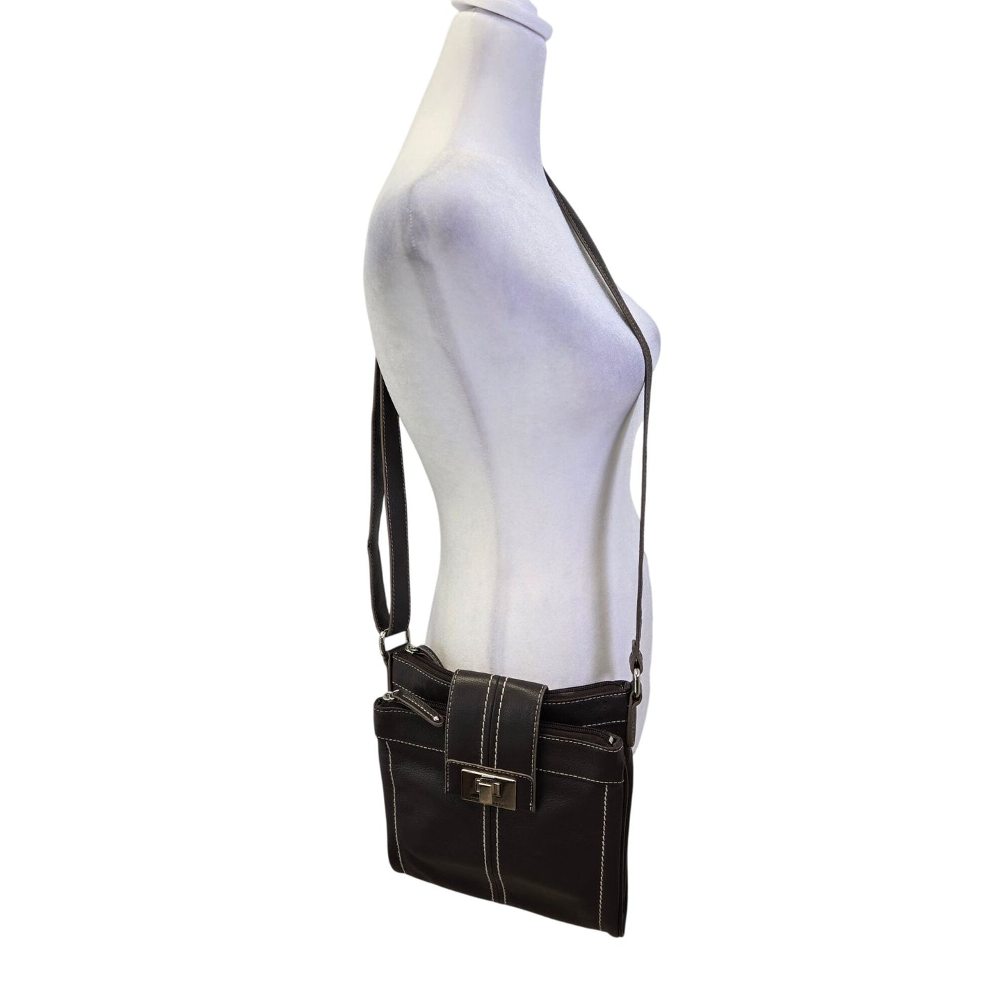 Tignanello Pebble Leather Covertible Crossbody Bag