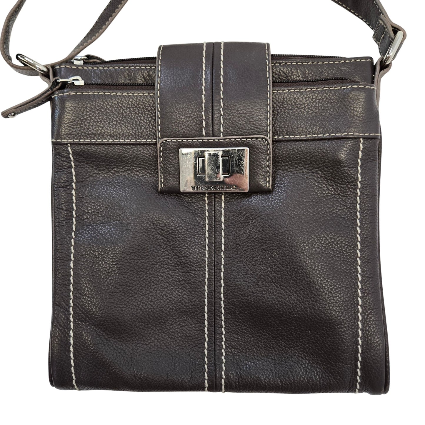 Tignanello Pebble Leather Covertible Crossbody Bag