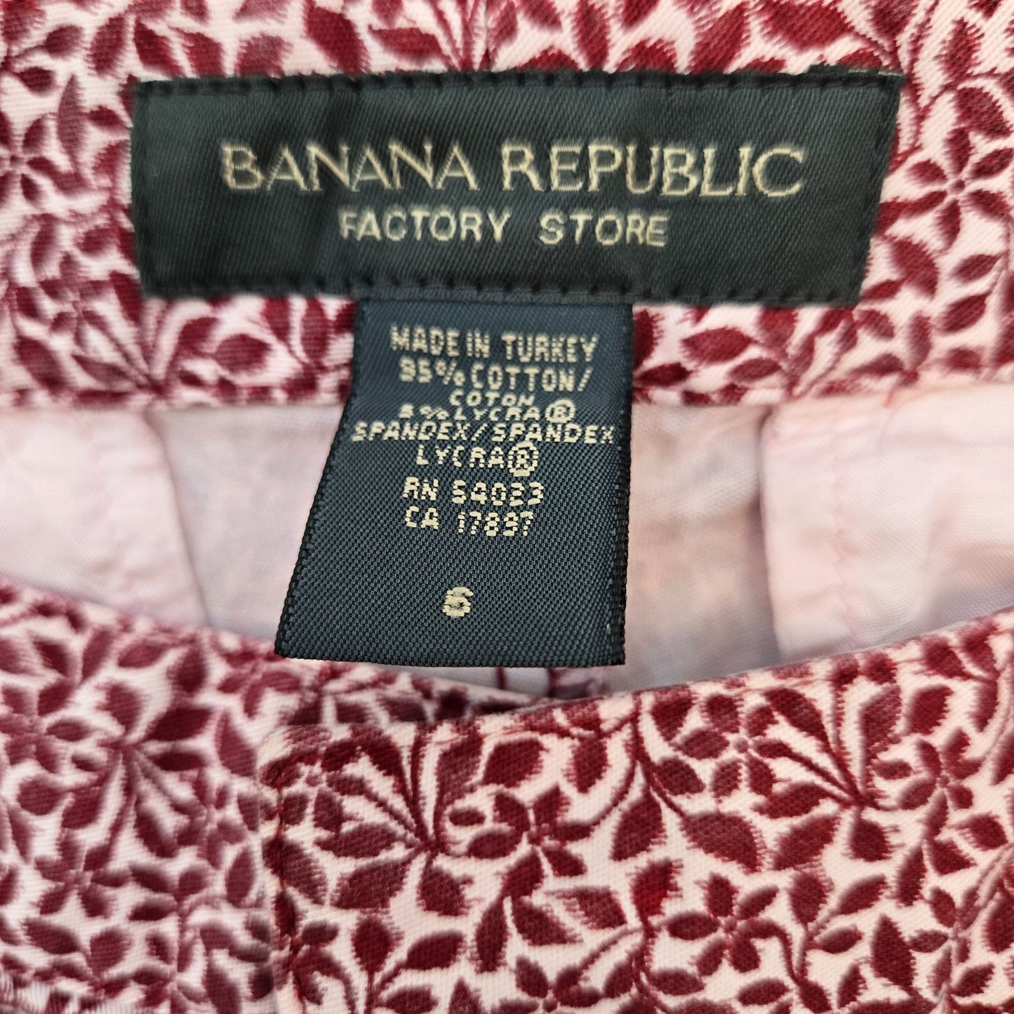 Banana Republic Factory Floral Wide Leg Crop Pants Size 6