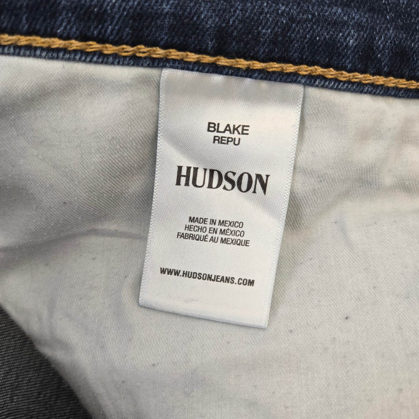 Hudson Blake Slim Straight Jeans in Republic Wash Size 34x32