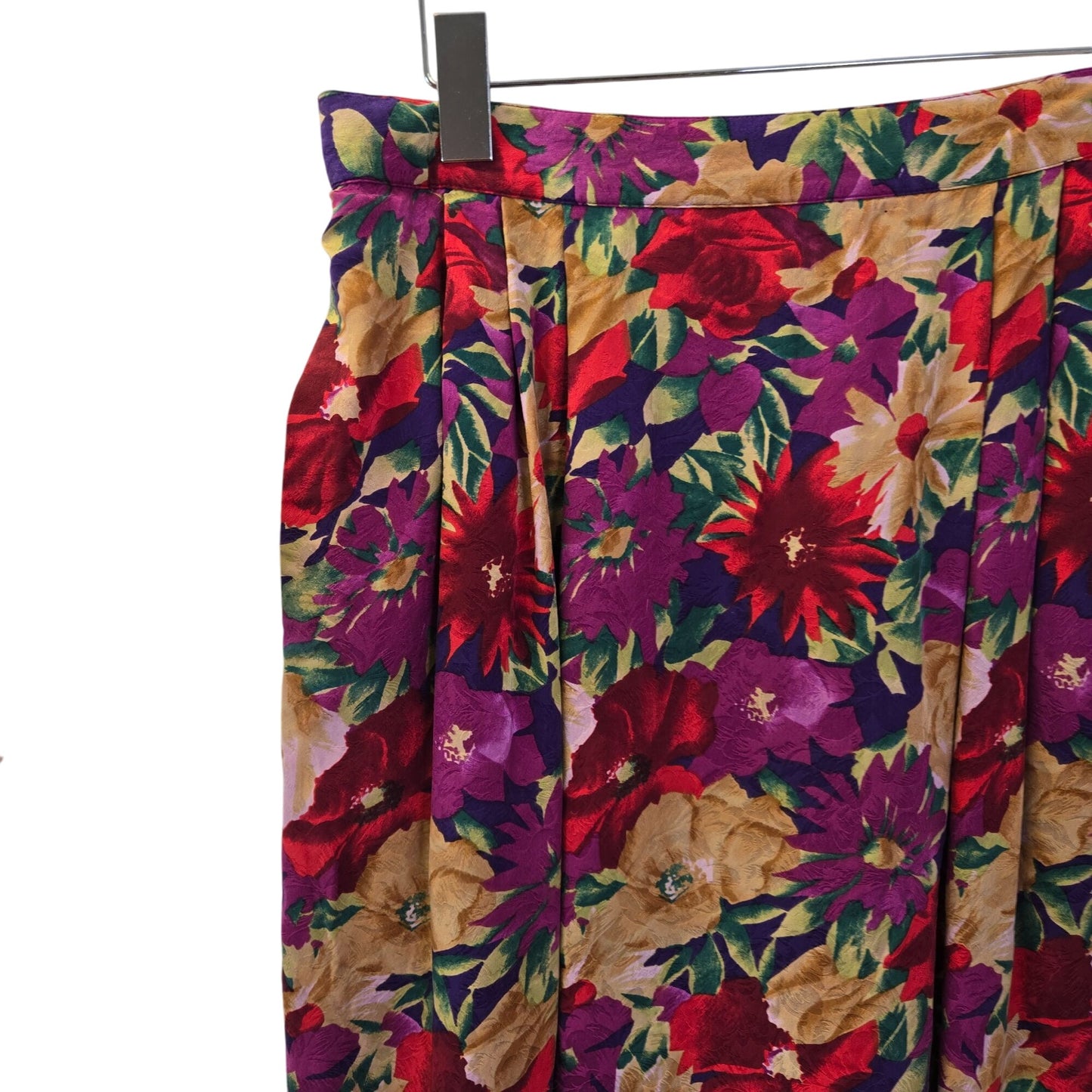 Talbots 100% Silk Floral Skirt Size 14