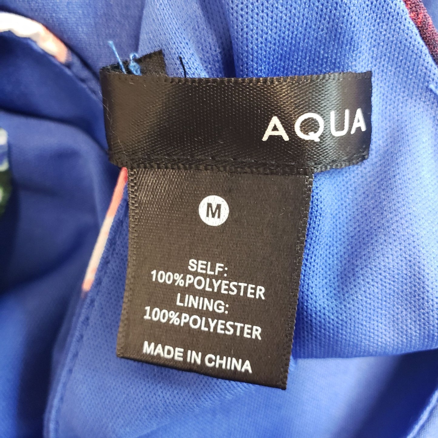 Aqua Floral Faux Wrap Halter Maxi Dress Size Medium
