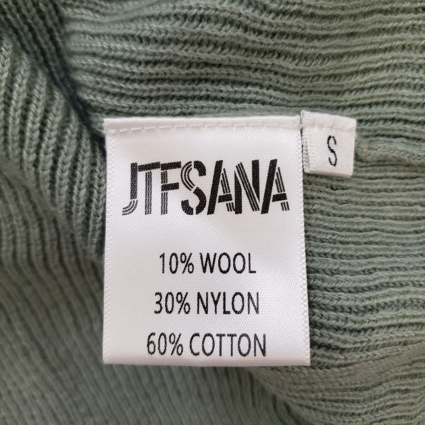 NWT JTFSANA Wool Blend Flexible Tie Turtleneck Sweater Size Small