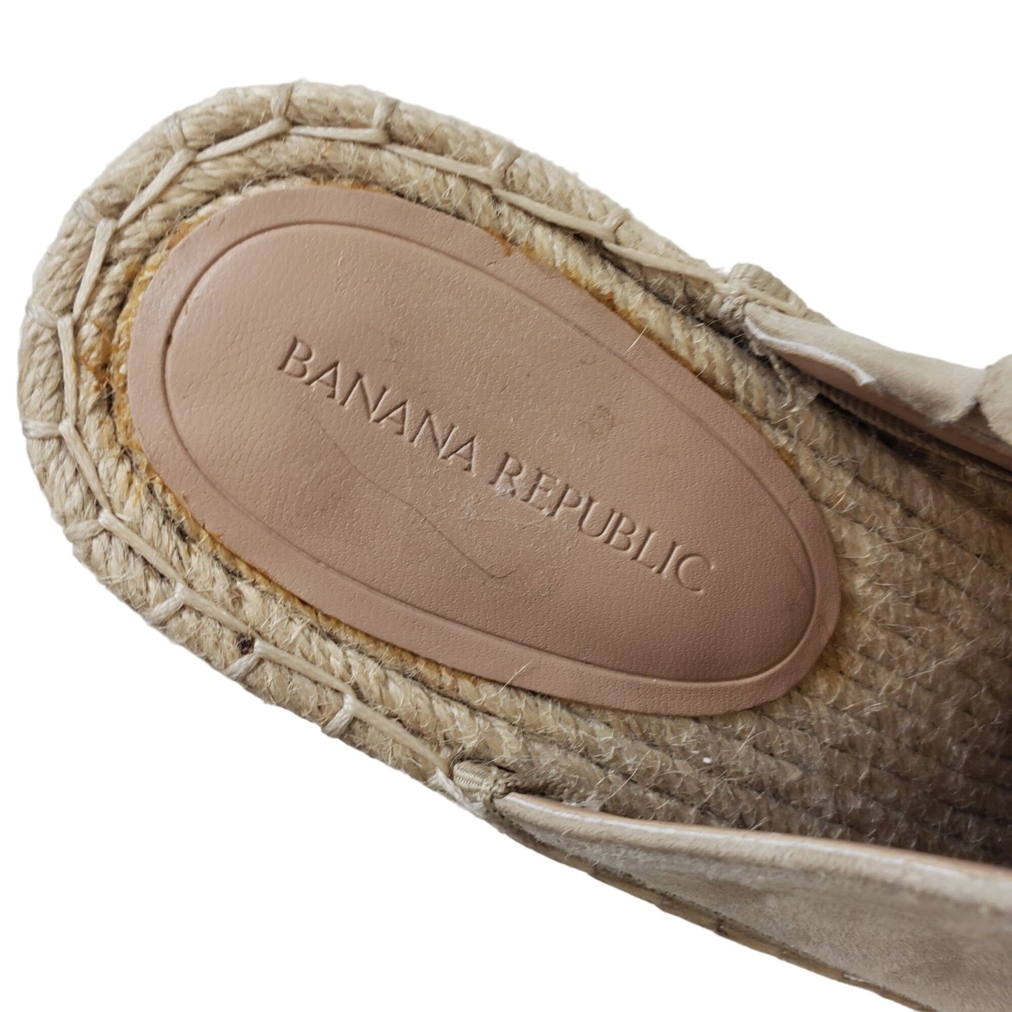 Banana Republic Suede Leather Espadrille Wedge Sandals Size 9.5