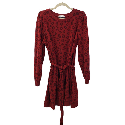 Eloquii Elements Leopard Print Puff Sleeve Sweatshirt Dress Size 18/20