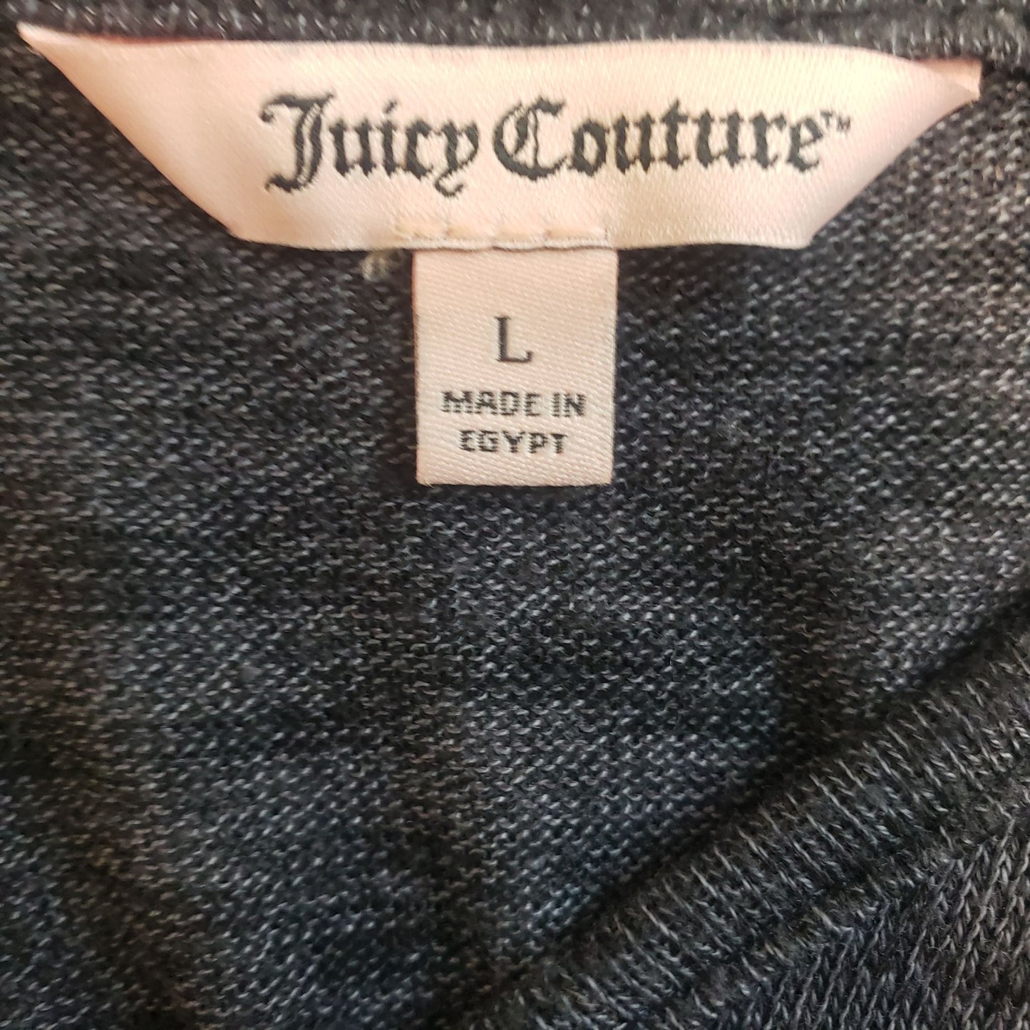 Juicy Couture Hi-Style Heather Gray Top Size Large