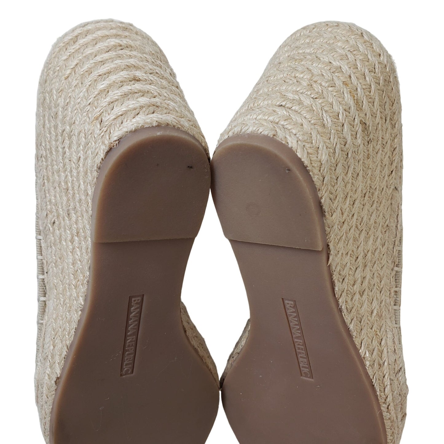 Banana Republic Suede Leather Espadrille Wedge Sandals Size 9.5