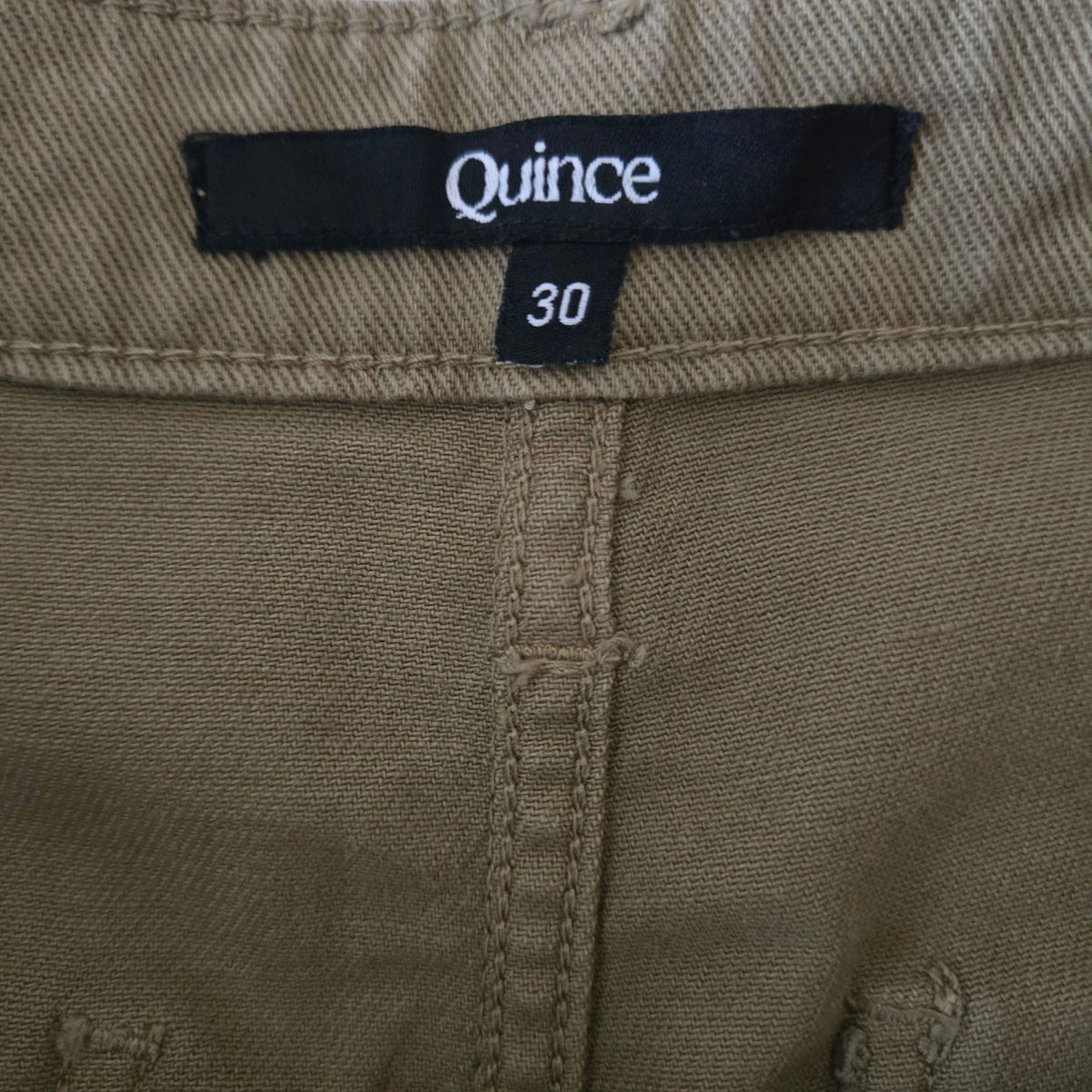 Quince High Rise Cotton Twill Wide Leg Cropped Jeans Size 30