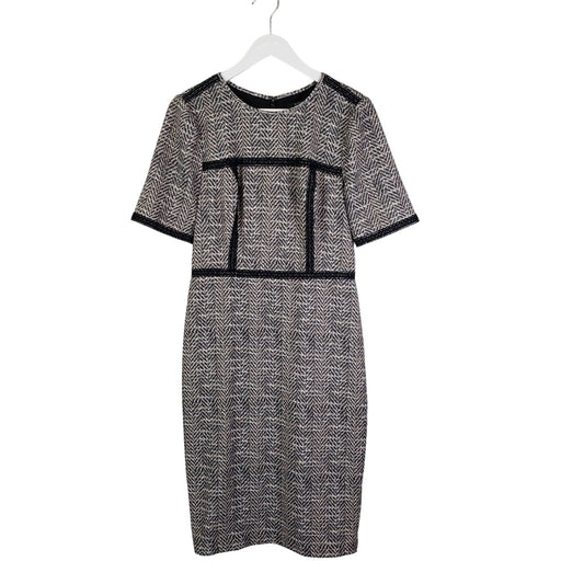 Badgley Mischka Herringbone Print Sheath Dress Size 4