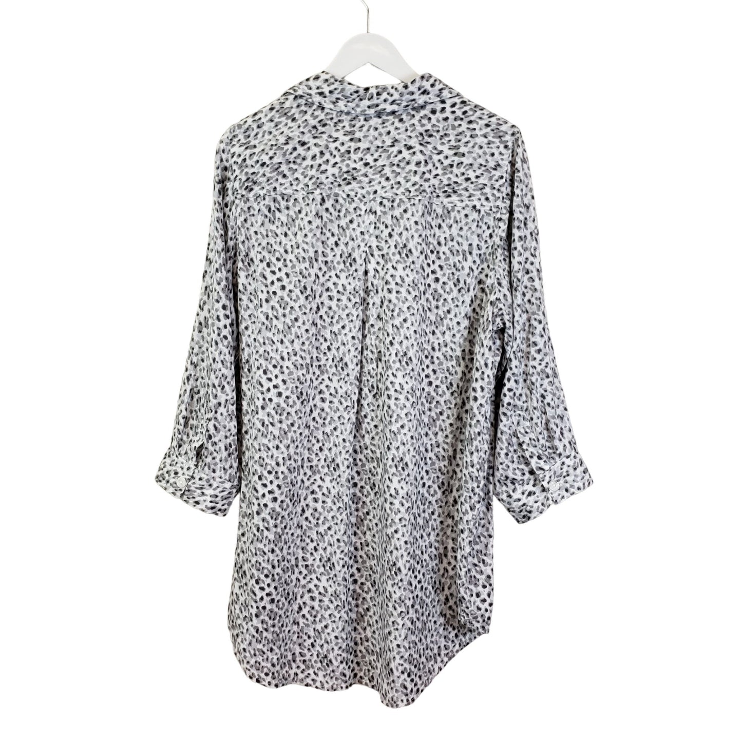 Cafe Marrakesh Leopard Print Button Down Shirt Size 1X