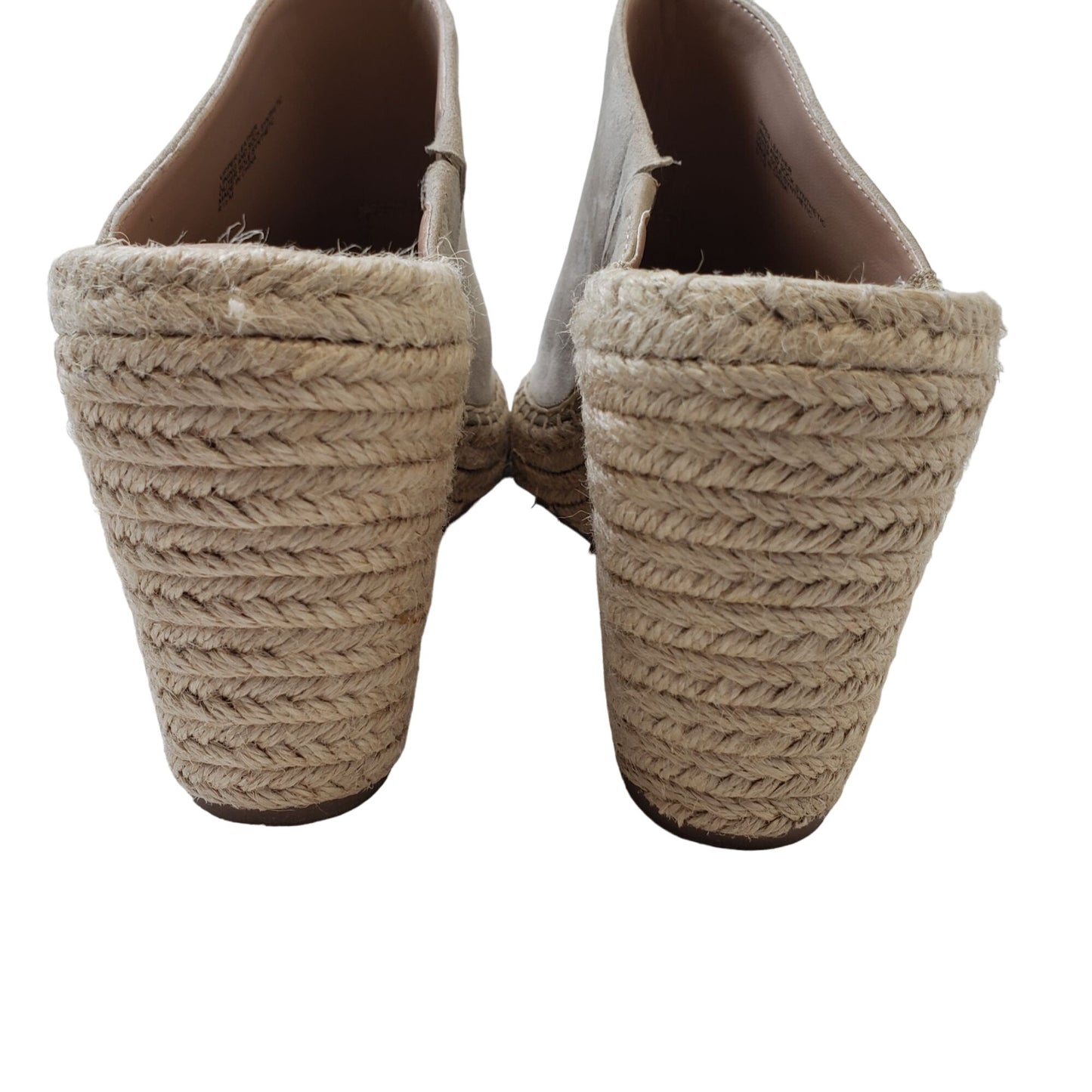 Banana Republic Suede Leather Espadrille Wedge Sandals Size 9.5