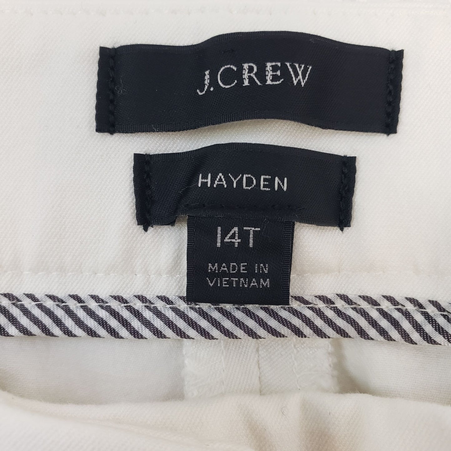 J. Crew Hayden Seamed Flare Leg Crop Pants Size 14 Tall