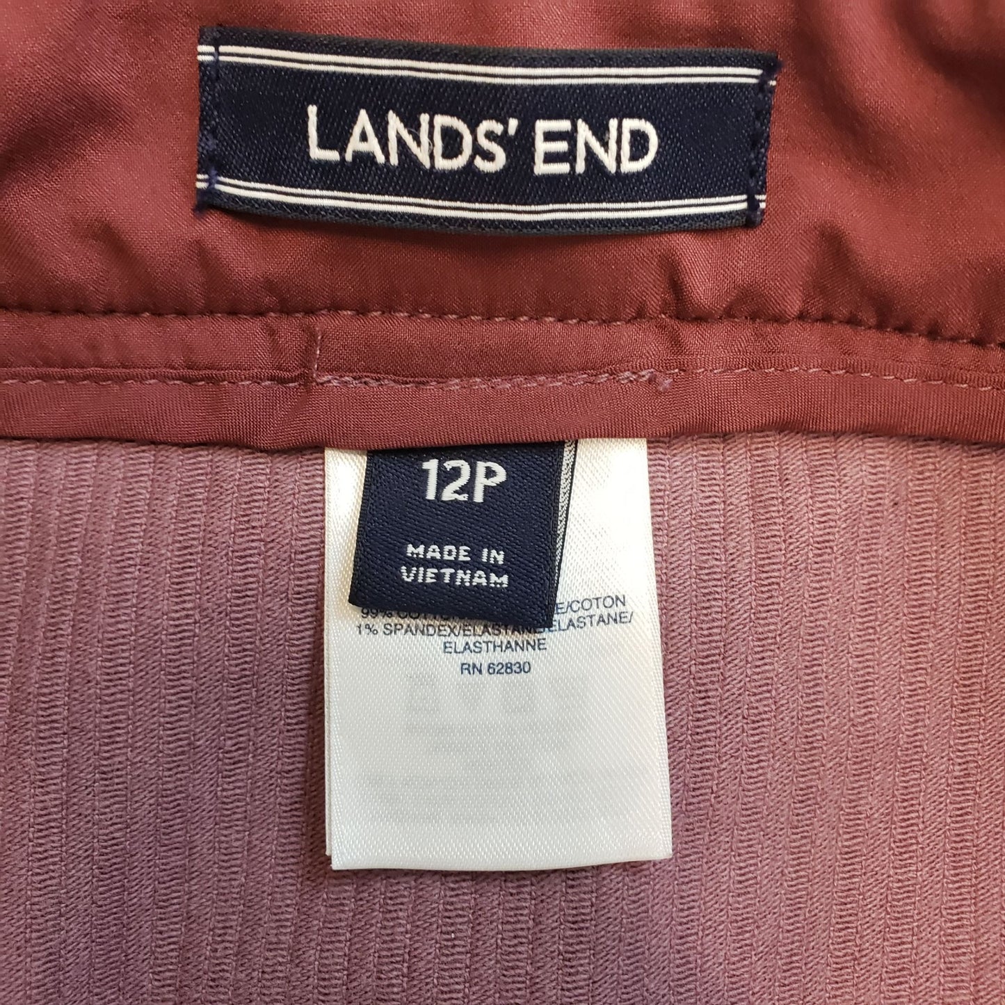 Lands' End Corduroy Front Button Pencil Skirt Size 12 Petite