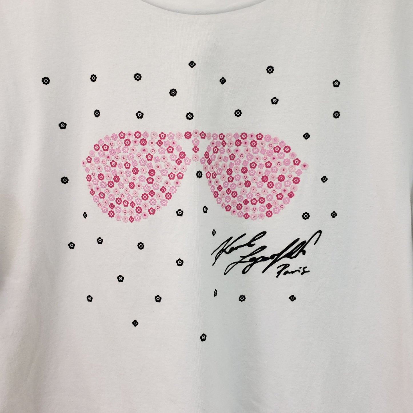 Karl Lagerfeld Floral Sunglass Print T-Shirt Size M/L