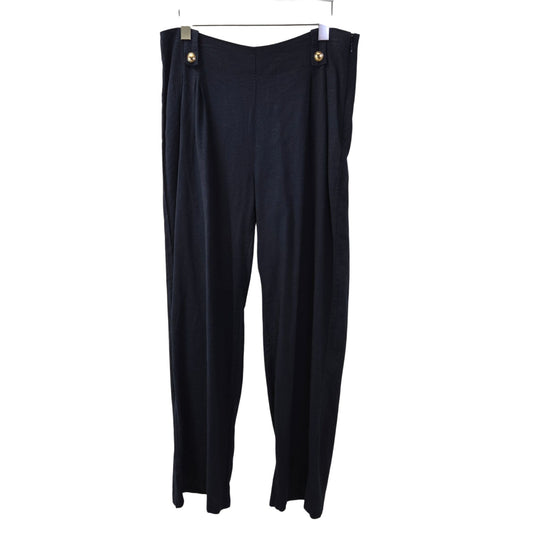 Michael Michael Kors Linen & Viscose Blend Wide Leg Sailor Inspired Pants Size 8
