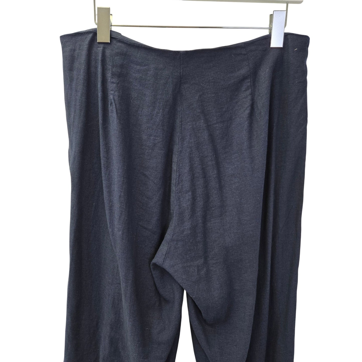 Michael Michael Kors Linen & Viscose Blend Wide Leg Sailor Inspired Pants Size 8