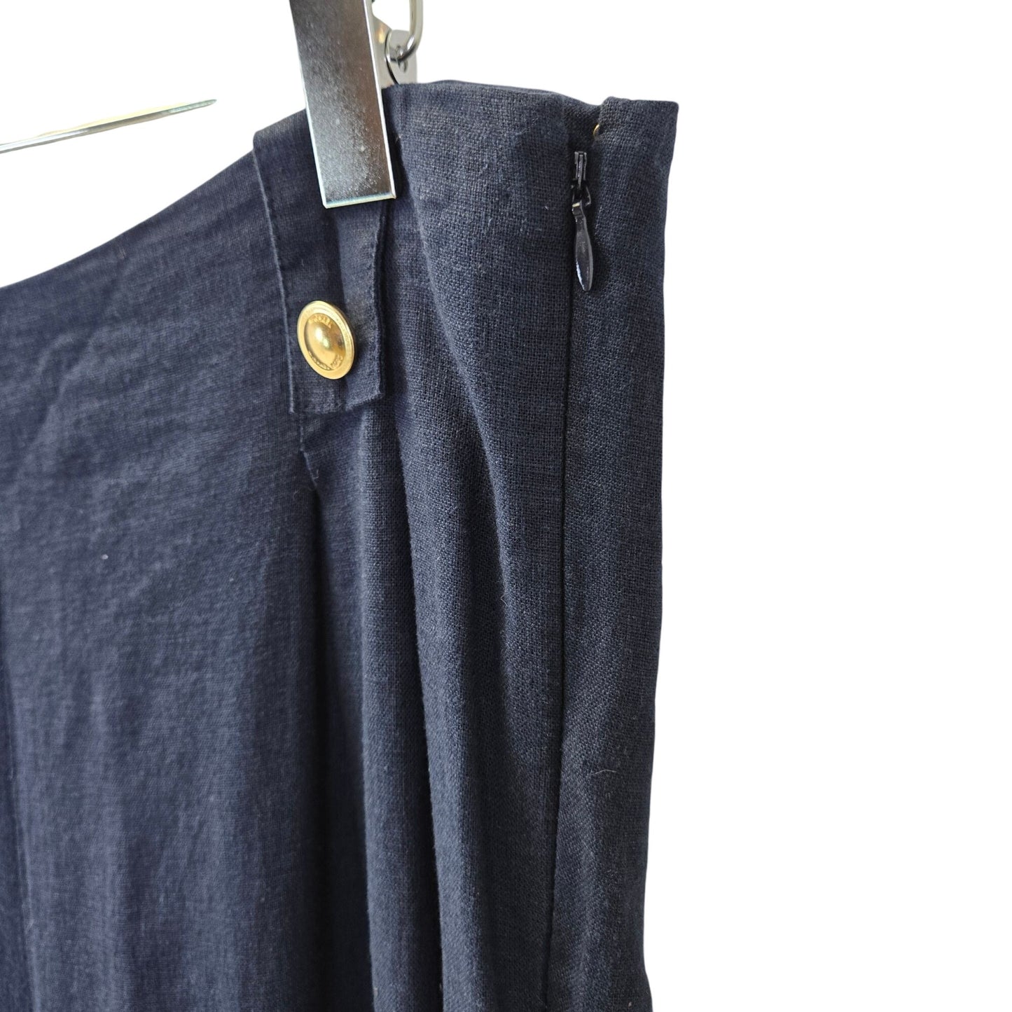 Michael Michael Kors Linen & Viscose Blend Wide Leg Sailor Inspired Pants Size 8