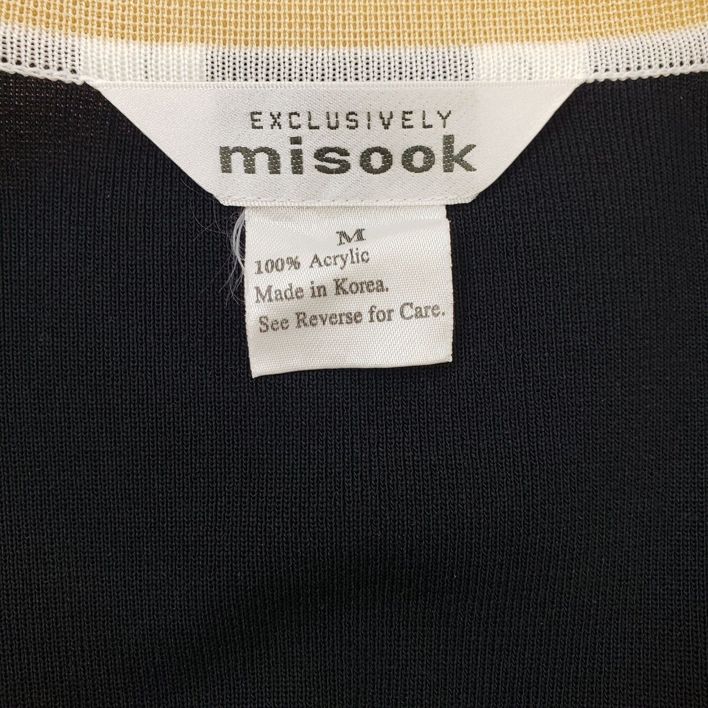 Exclusively Misook Colorblock Open Cardigan Sweater Size Medium