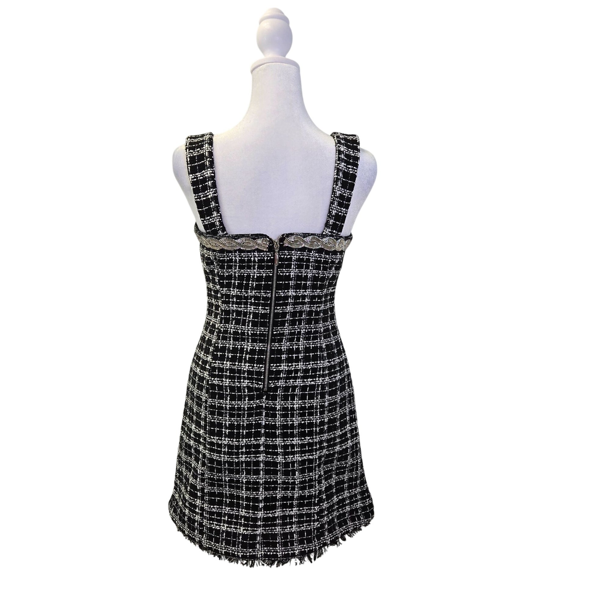 NWT Tahari ASL Boucle Tweed Mini Dress with Rhinestones Size 2 Petite theuntamedthread.com NWT Tahari ASL Boucle Tweed Mini Dress with Rhinestones Size 2 Petite theuntamedthread.com