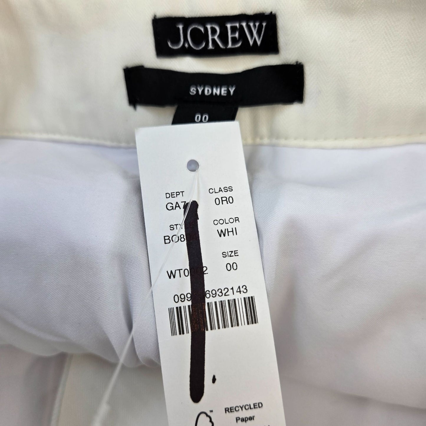 NWT J. Crew Linen Blend Sydney Traveler Pants Size 00