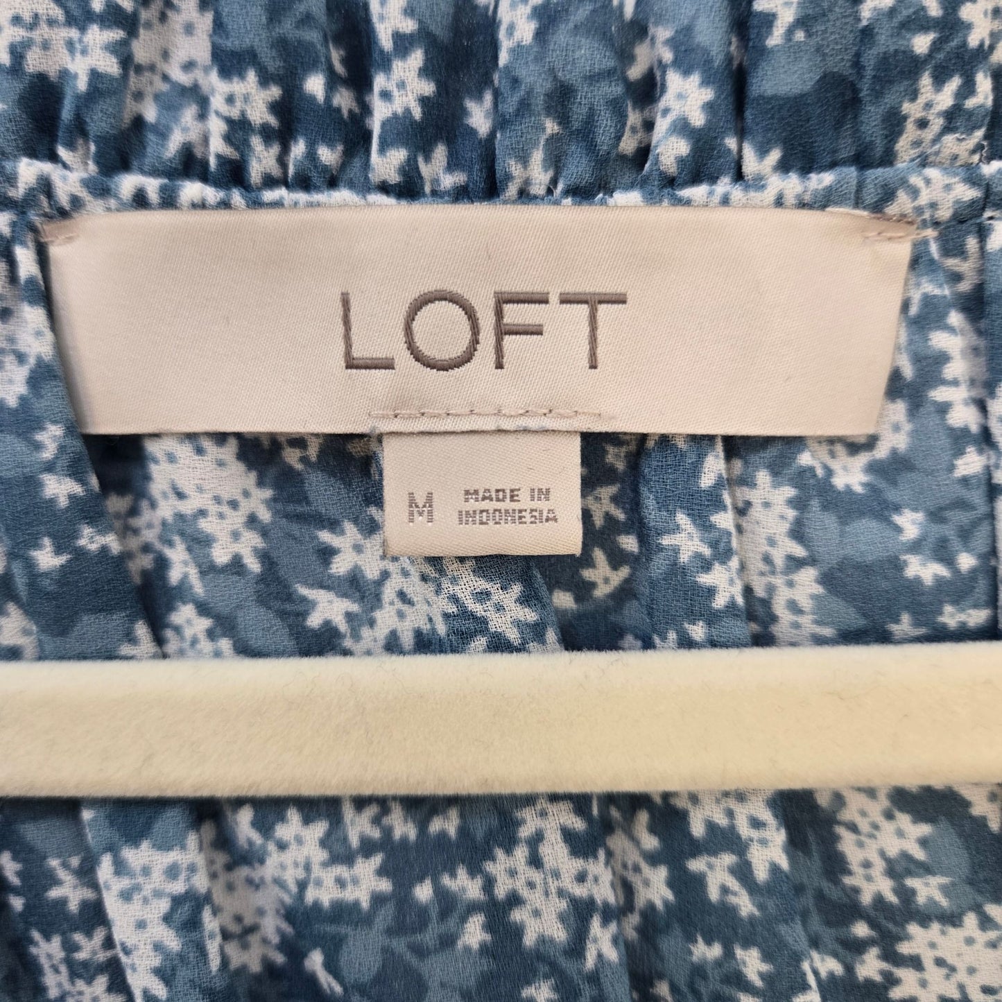 Loft Floral Peasant Blouse Size Medium