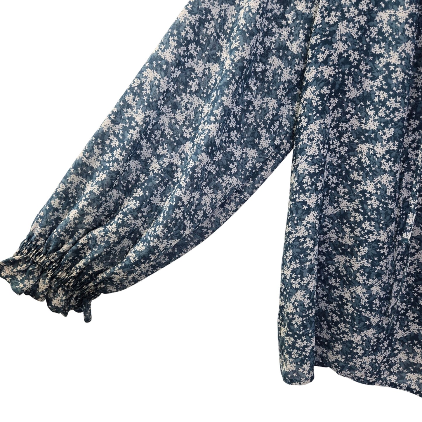 Loft Floral Peasant Blouse Size Medium