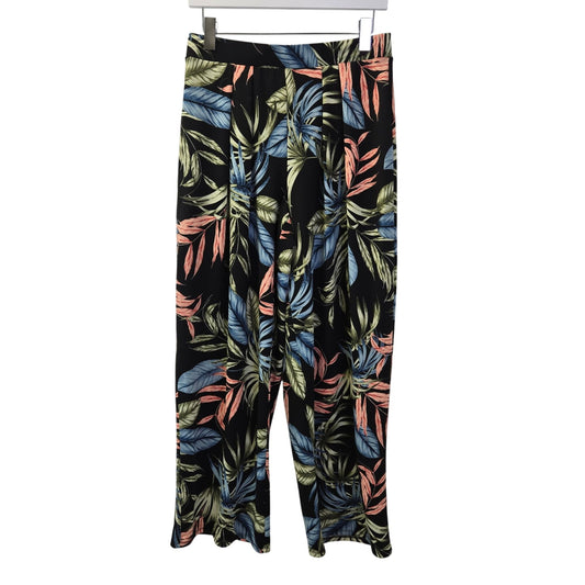 Philosophy Tropical Print Wide Leg Pull On Pants Size Medium