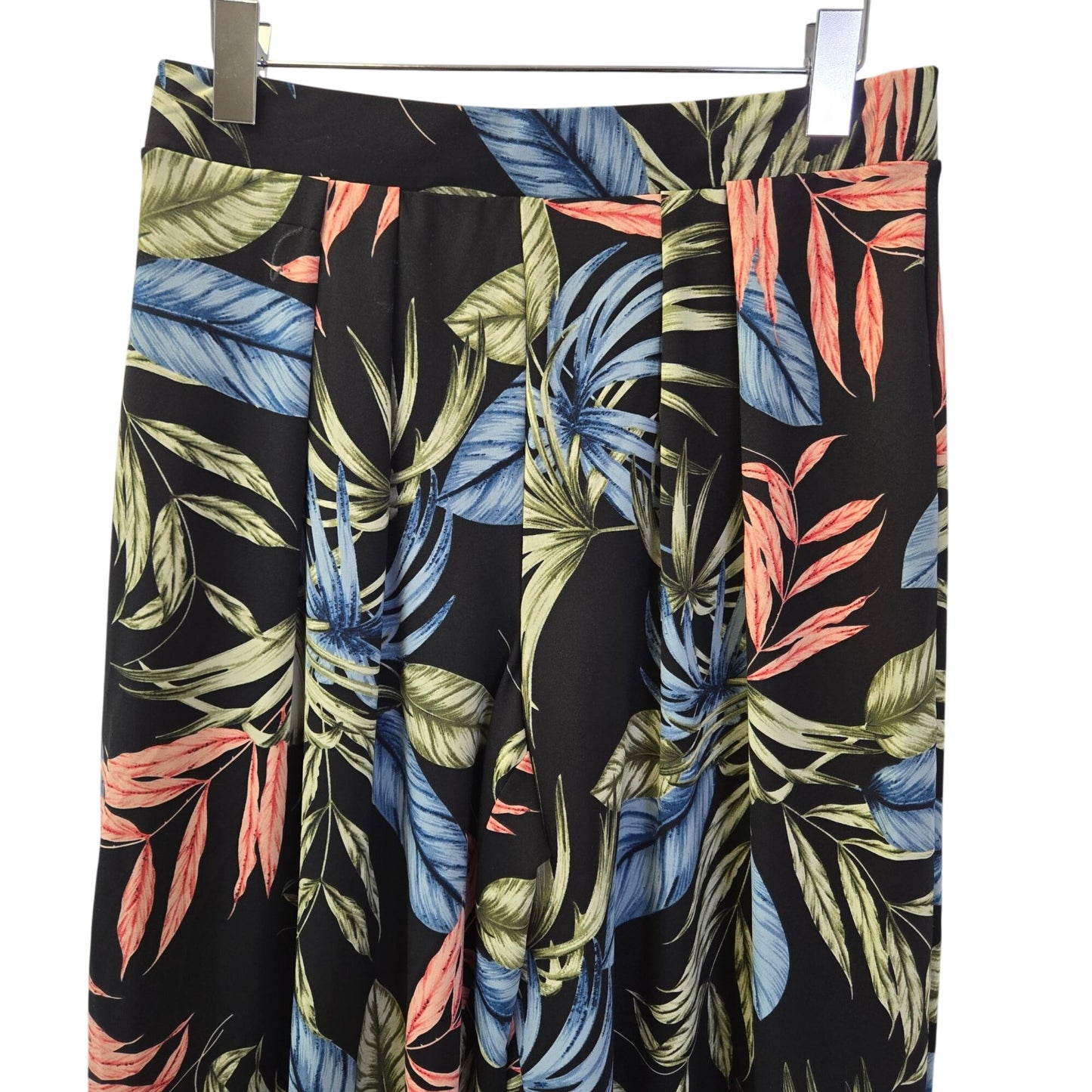 Philosophy Tropical Print Wide Leg Pull On Pants Size Medium
