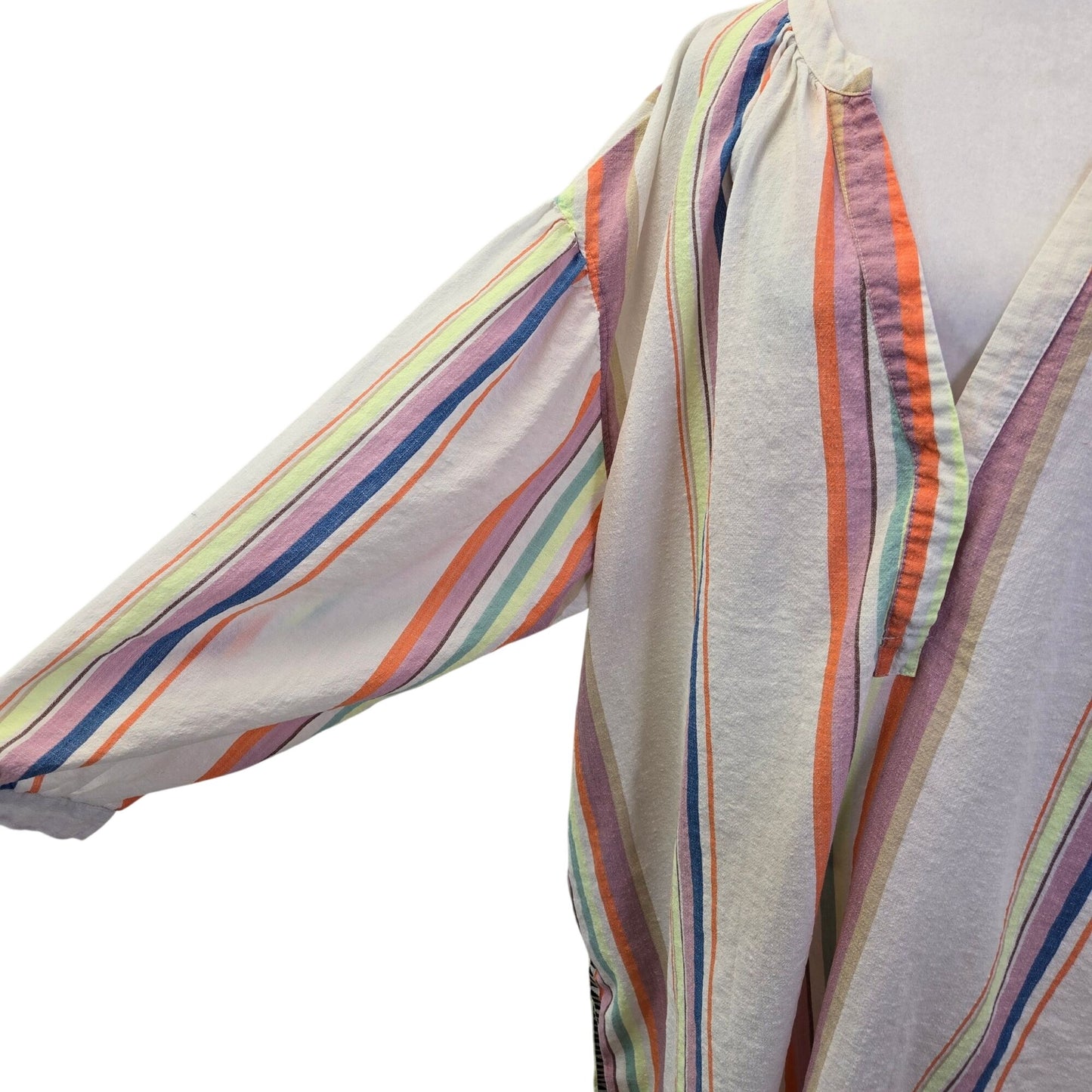 Lemlem x H&M Striped Linen Caftan Cover-Up Midi Dress *Missing Belt* Size 3X (est)