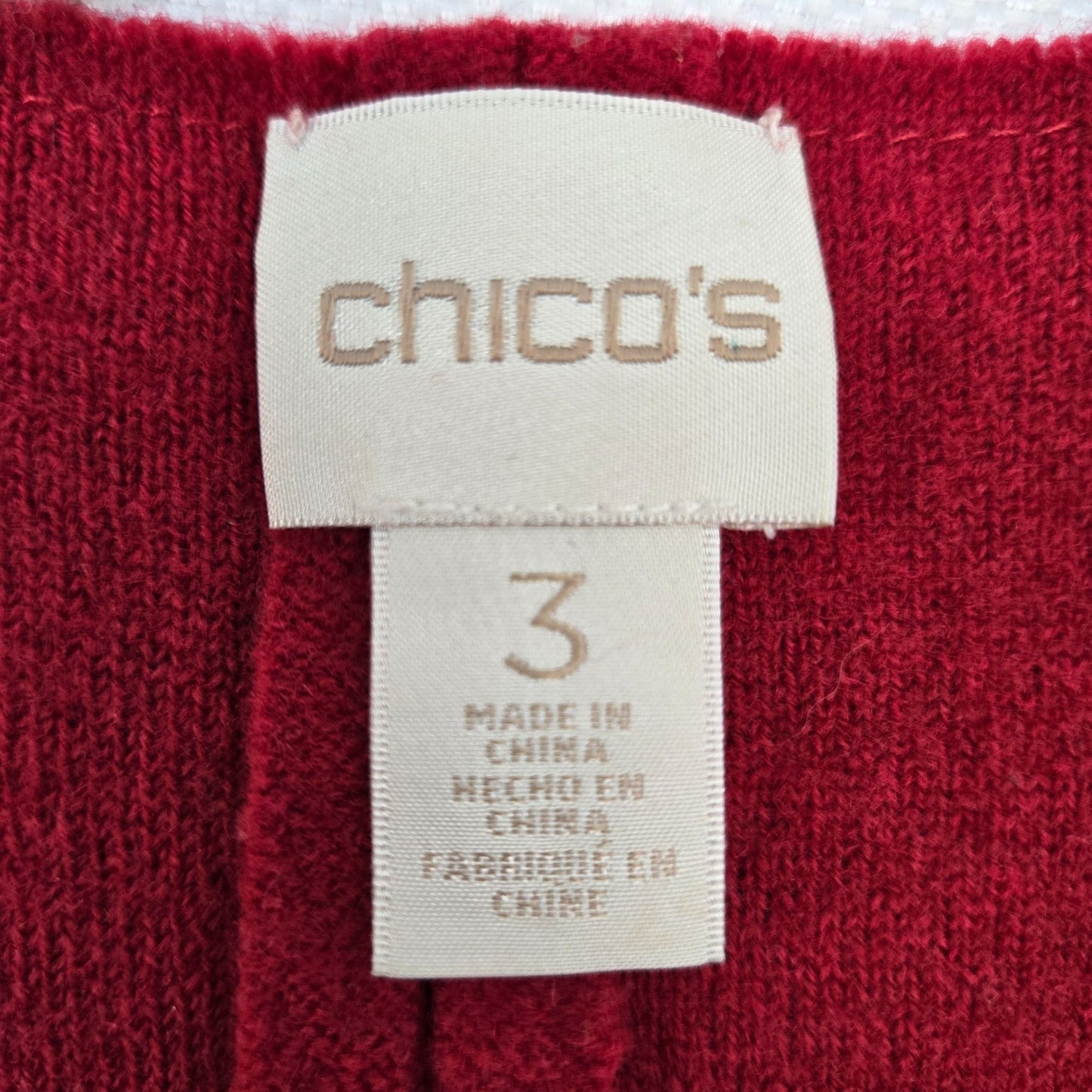 Chico's 100% Wool Longline Sleeveless Duster Cardigan Sweater Size Chico's 3/XL