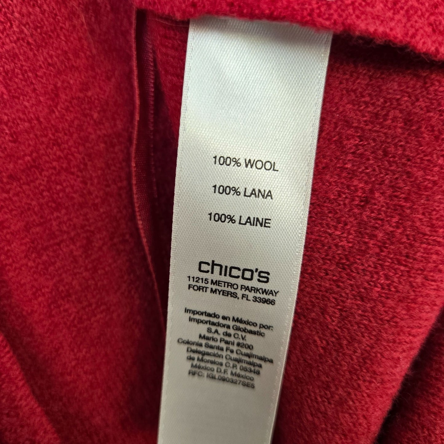 Chico's 100% Wool Longline Sleeveless Duster Cardigan Sweater Size Chico's 3/XL