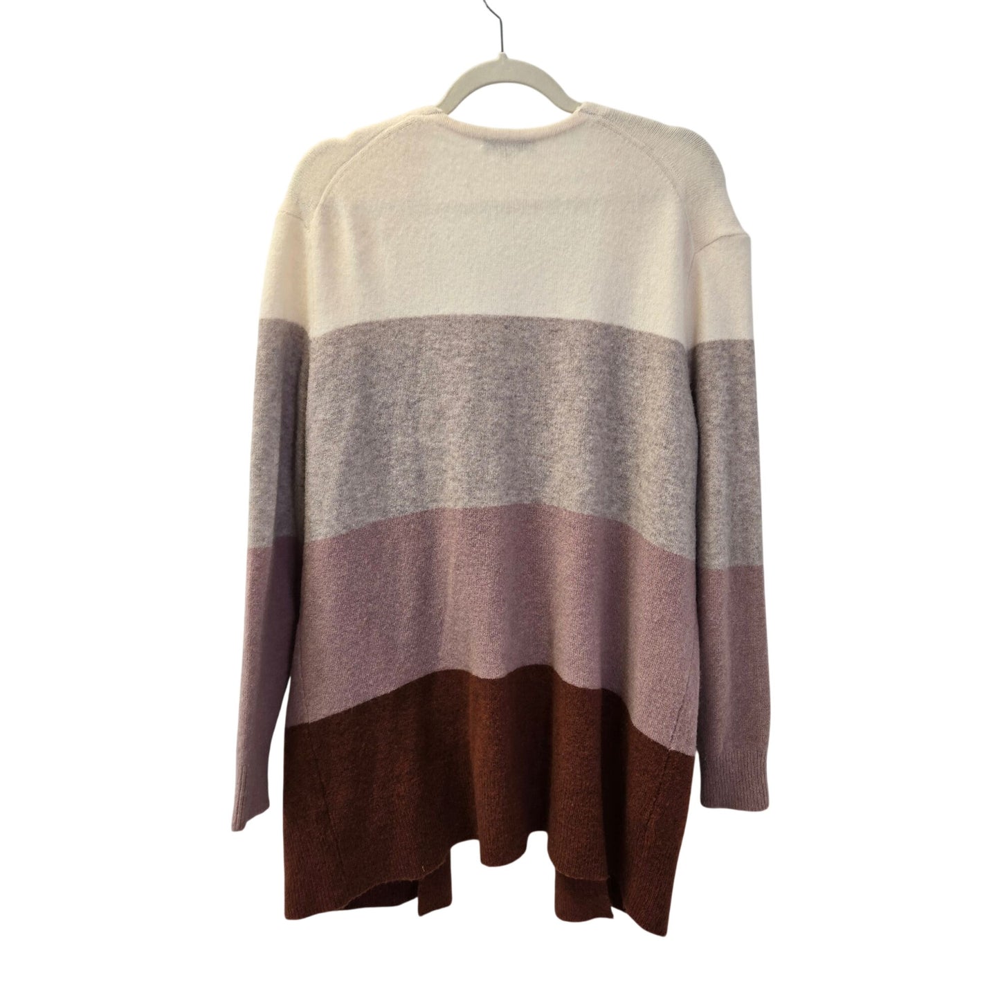 Madewell Ryder Stripe Wool Blend Open Longline Cardigan Sweater Size Medium