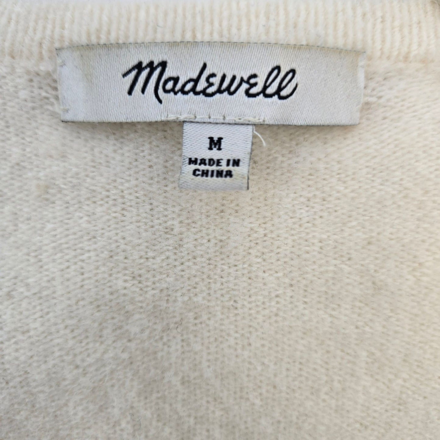 Madewell Ryder Stripe Wool Blend Open Longline Cardigan Sweater Size Medium