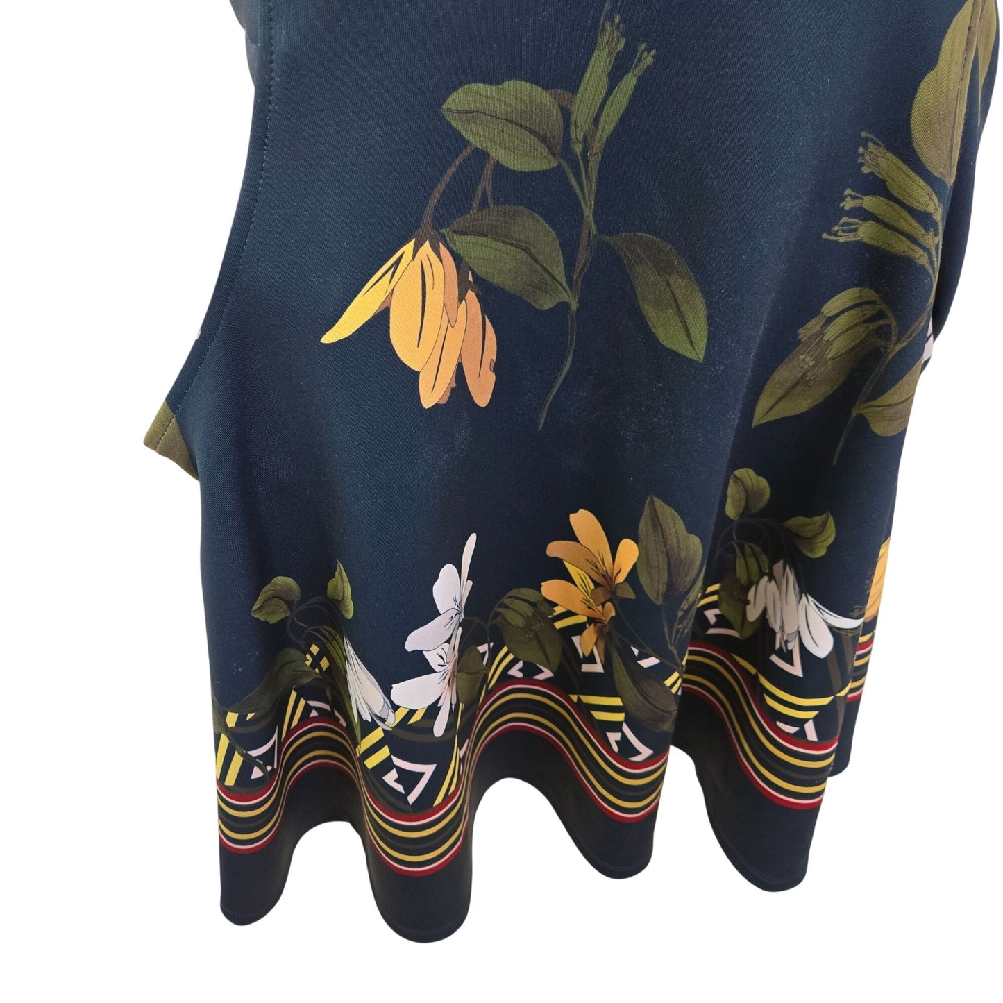 Ted Baker Gallah Floral Cap Sleeve Fit & Flare Skater Dress Size TB 5/US XL